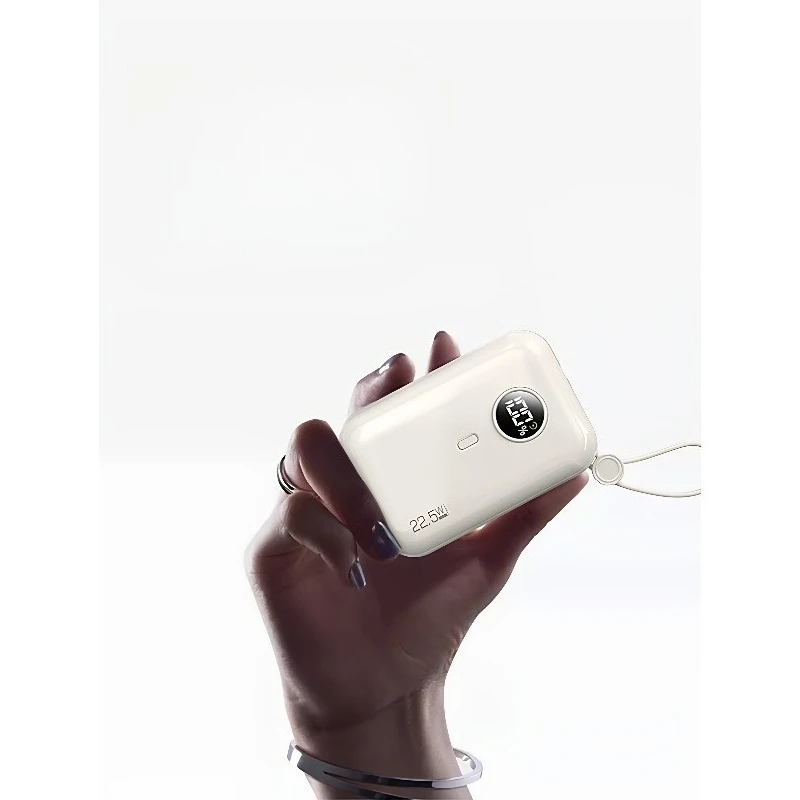 10000mAh Fast - Charging Compact and Portable Power Bank with 3C Certification Built - in Dual Cables for Apple