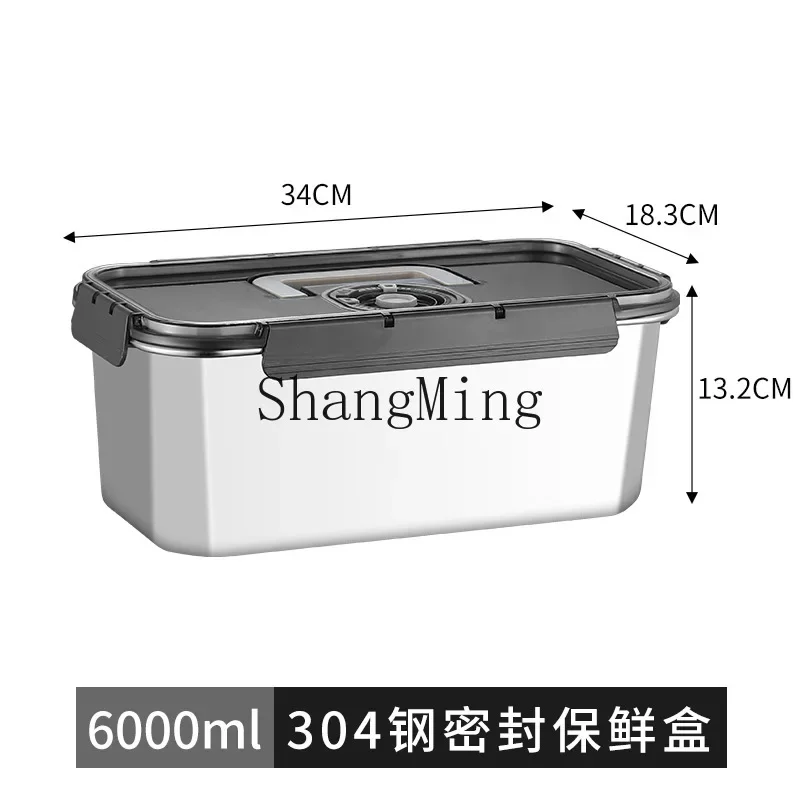 

CLL Stainless Steel Crisper Set Refrigerator Storage Box Bento Box Portable Carry