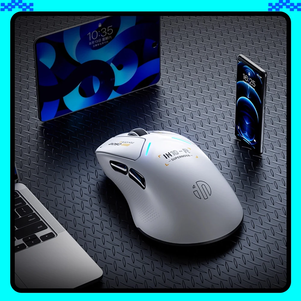 

INPHIC IN10R Wireless Mouse Tri Mode Mouse PAW3395 Wireless 8000Hz Polling Rate Lightweight Gaming Mice Gamer 1 PC Accessories
