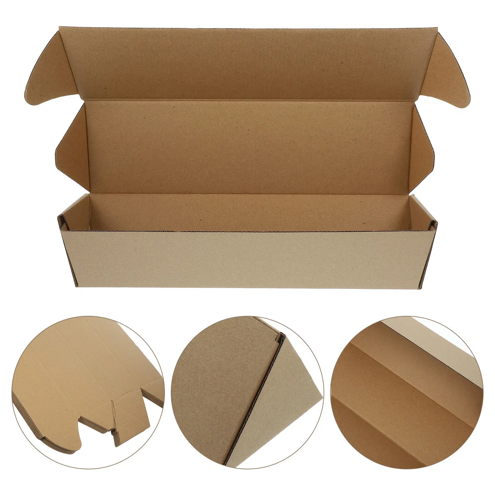 

10Pcs Mailing Triangle Kraft Paper Shipping Box Document Storage Tube Drawing Poster Holder Tube Documents Storage Tubes