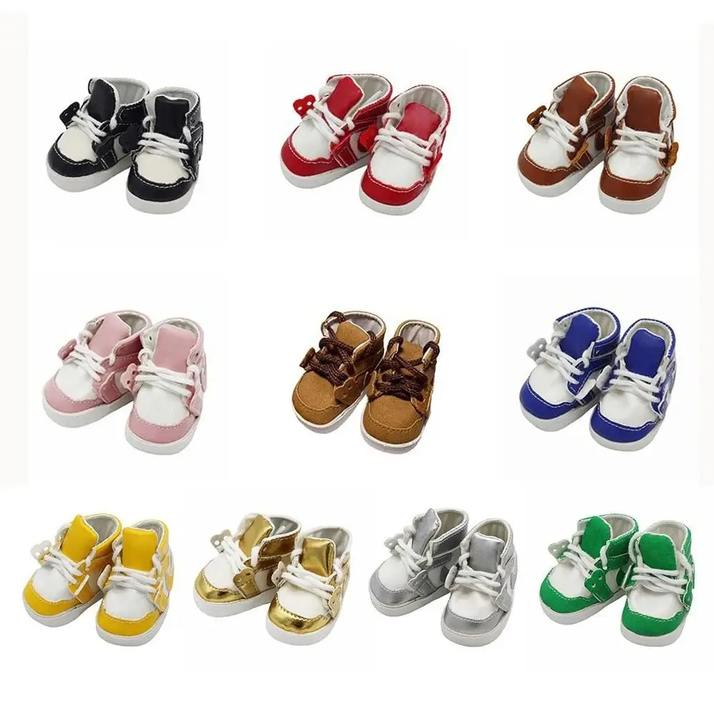 5CM 20cm Cotton Doll Shoe PU Leather Shoes Doll Mini Sports Doll Shoes Mini Lightweight Casual Wear Sneakers Boot Kids Gifts