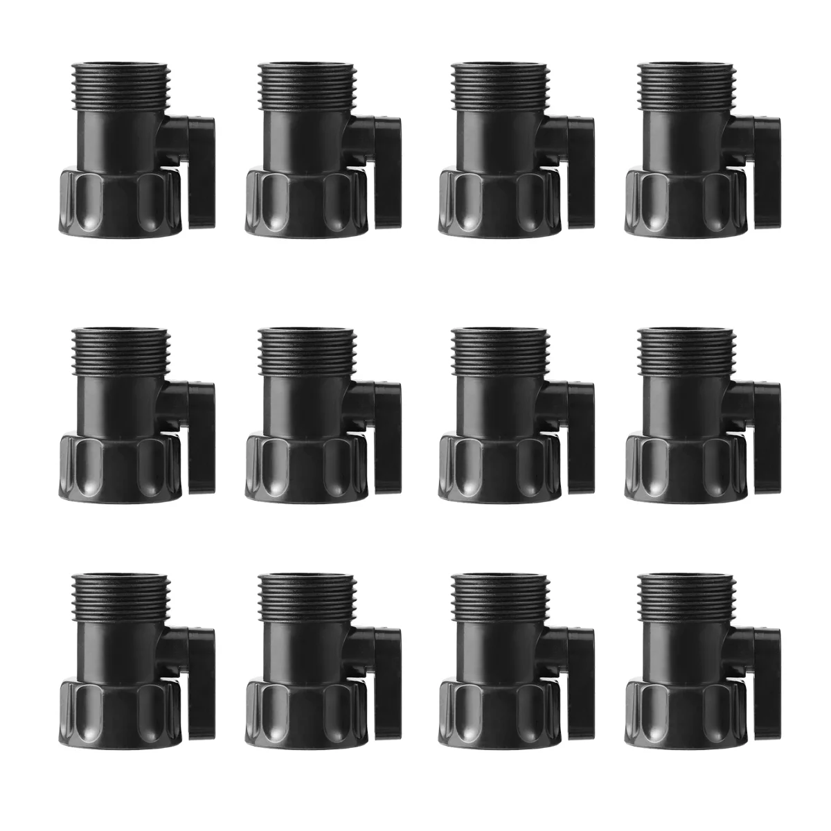 12 Pcs Water Pipe Valve Connector Male Hose Shut-off Garden Brass Coupling Abs Plastic Telescopic