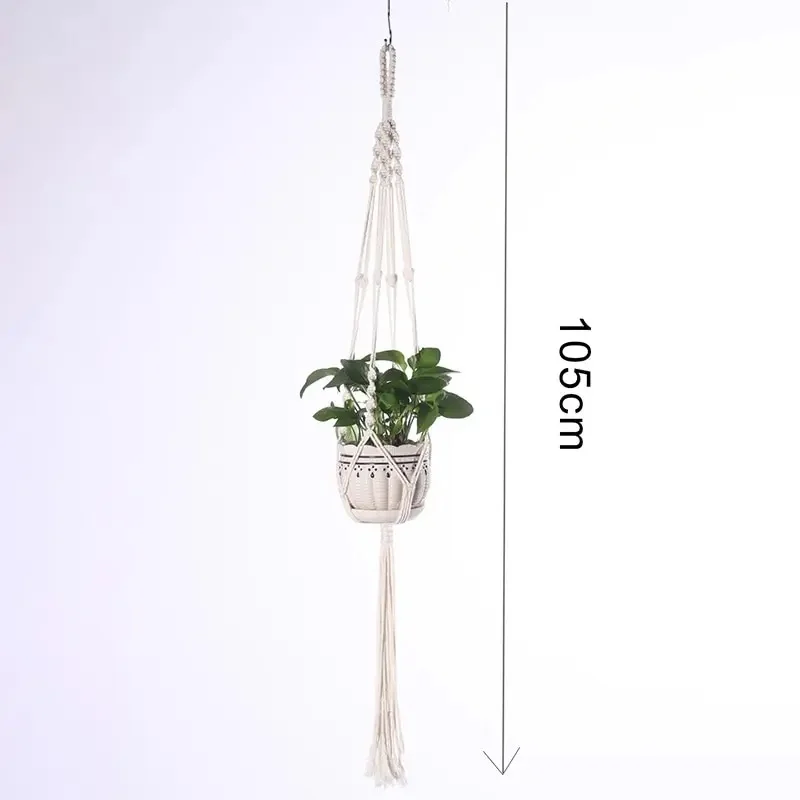 Hanging105cmLarge-sized multi-layered plant hanging shelf for balconies and indoors, handmade green plant hanging pot rack, suit