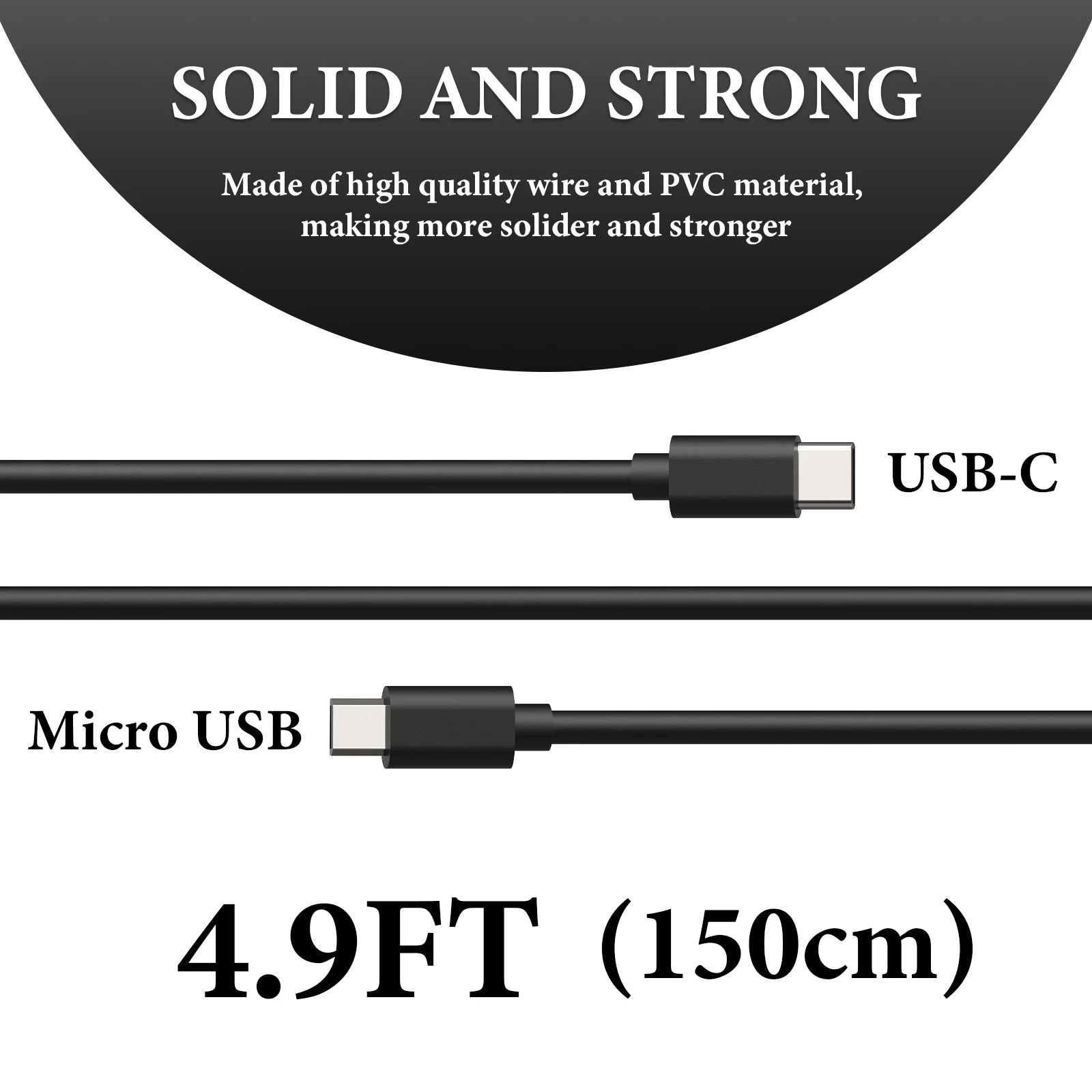 كابل ميكروفون Geekria for Creators Micro USB إلى USB C بطول 4.9 قدم / 1.5 متر، متوافق مع Shure MV7، MV88+، MV5، MV51