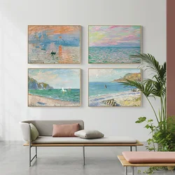 Famous Monet Poster Canvas Painting Modern Abstract Landscape Wall Art Nordic Print Wall Picture for Living Room Home Decorative