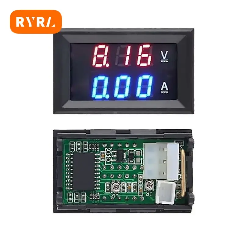 DC 4-100V DC Digital Voltmeter LED Digital Display 70V-500V Two-wire Digital Voltmeter 100V/10A Reverse Connection Protection