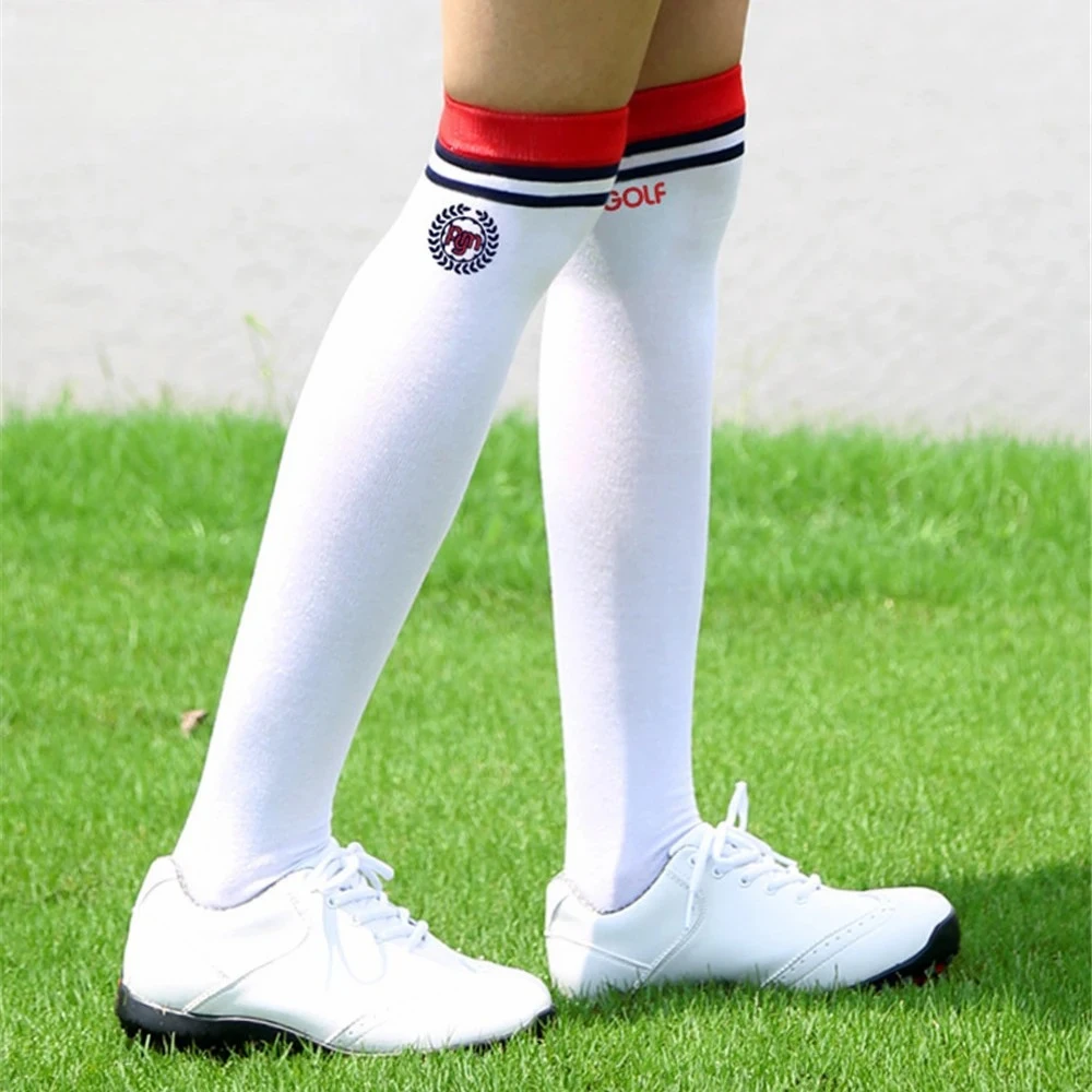 

Носки для гольфа, тонкие, мягкие, дышащие, облегающие, для женщин и девушек, спортивные носки-леггинсы для гольфа, тенниса, велоспорта.