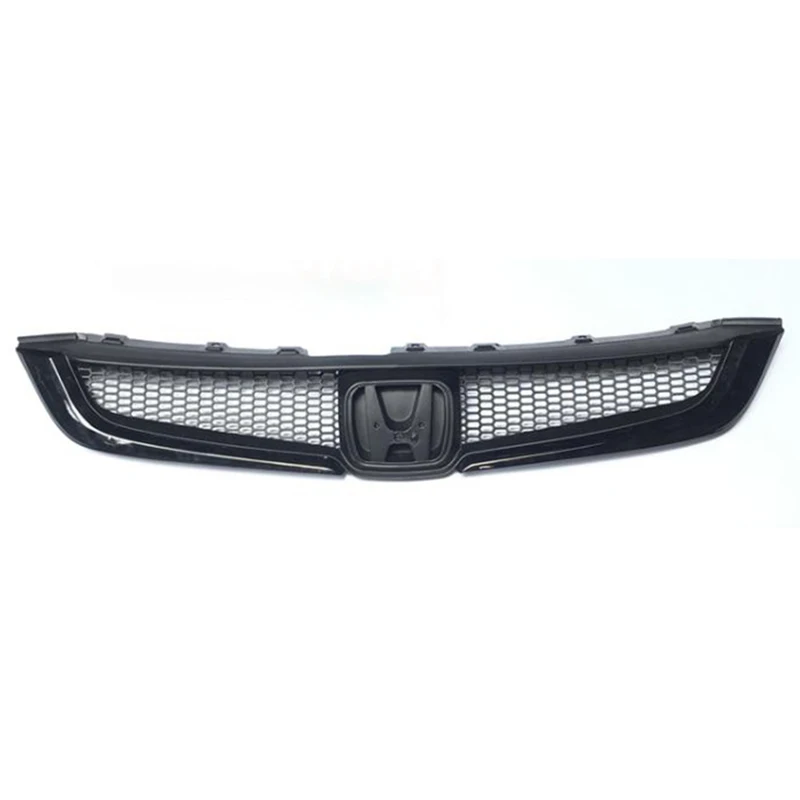 Racing Grills For Honda Accord Grille Body Modeling High Quality Black ABS Plastic Car Bumper Modificatio Accessories 2003-2007
