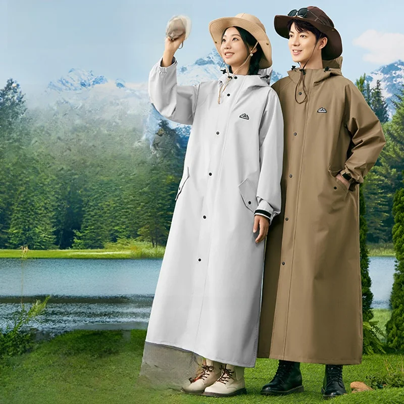 

Full-Length Raincoat Adult Thickened Waterproof Hiking Vehicle Single Person Body Cover Breathable PVC Material