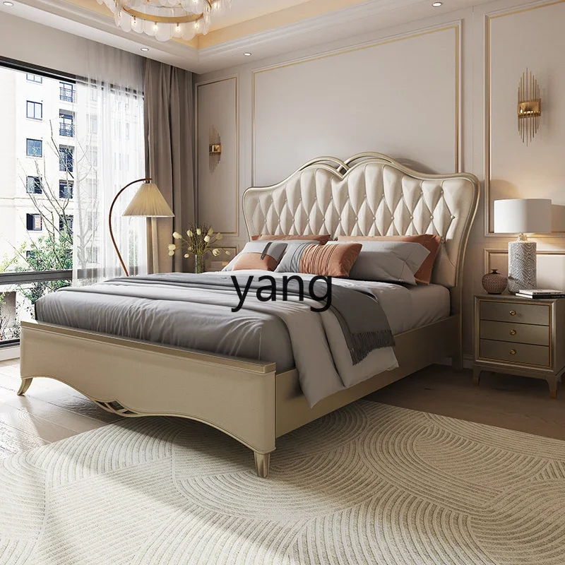XYY1 Beverly pull button leather bed American light luxury master bedroom double bed 1 meter 8 wedding bed