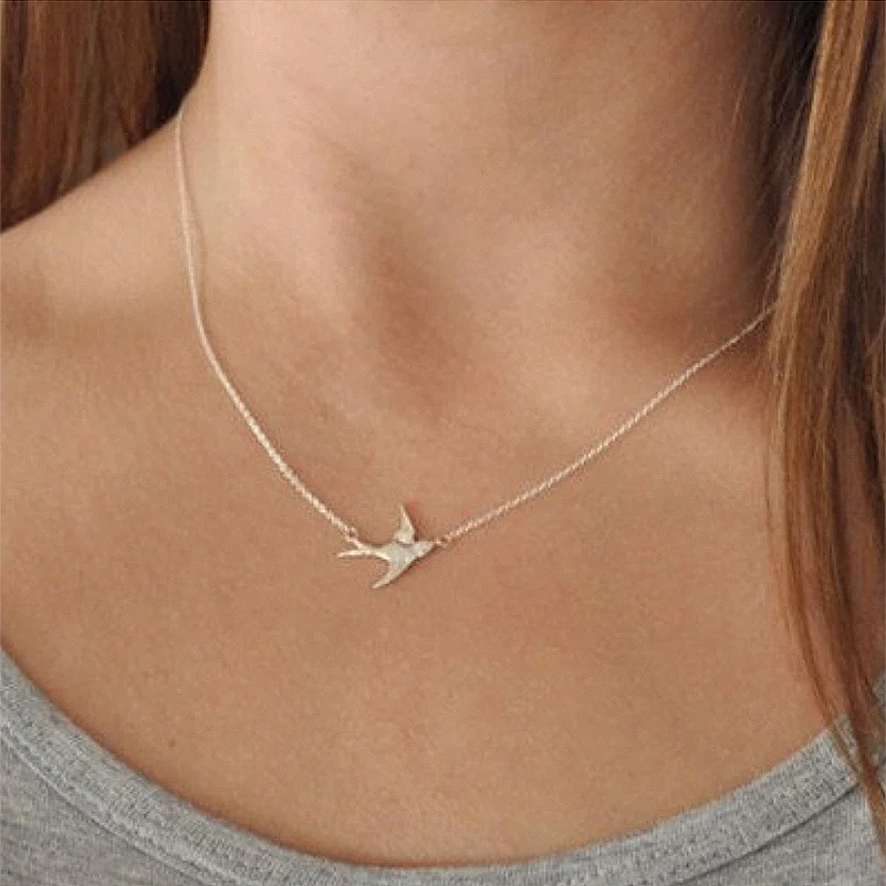 Aihua Romantische Taube Taube Anhänger Halsketten Einfache Ketten Halsketten für Frauen Mädchen Mode Schmuck Geschenke – Detail 7