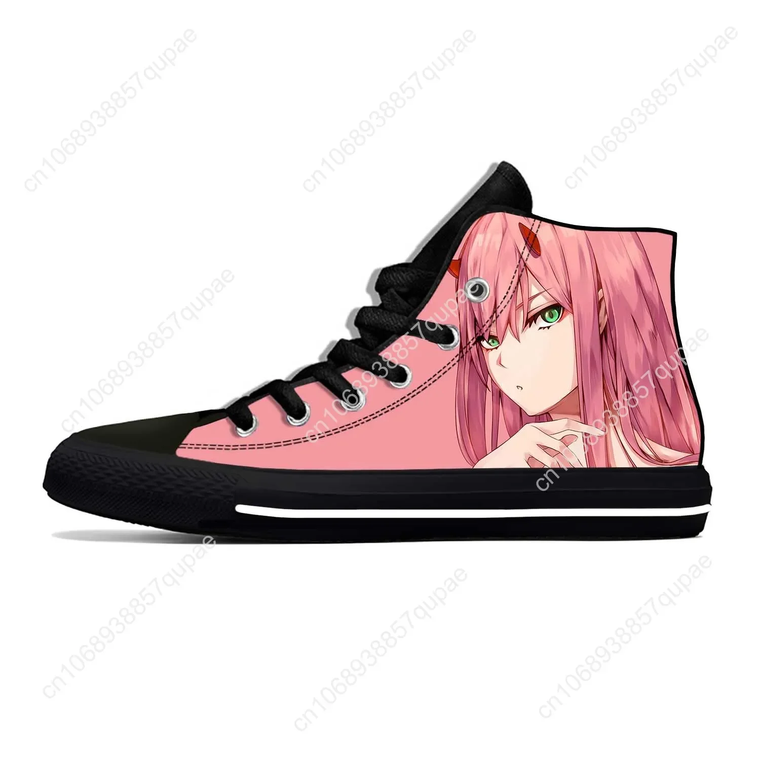 Hot Japanese Anime Darling In The Franxx Zero Two Casual Cloth Shoes High Top Lightweight Breathable 3D Print Men Women Sneakers 6