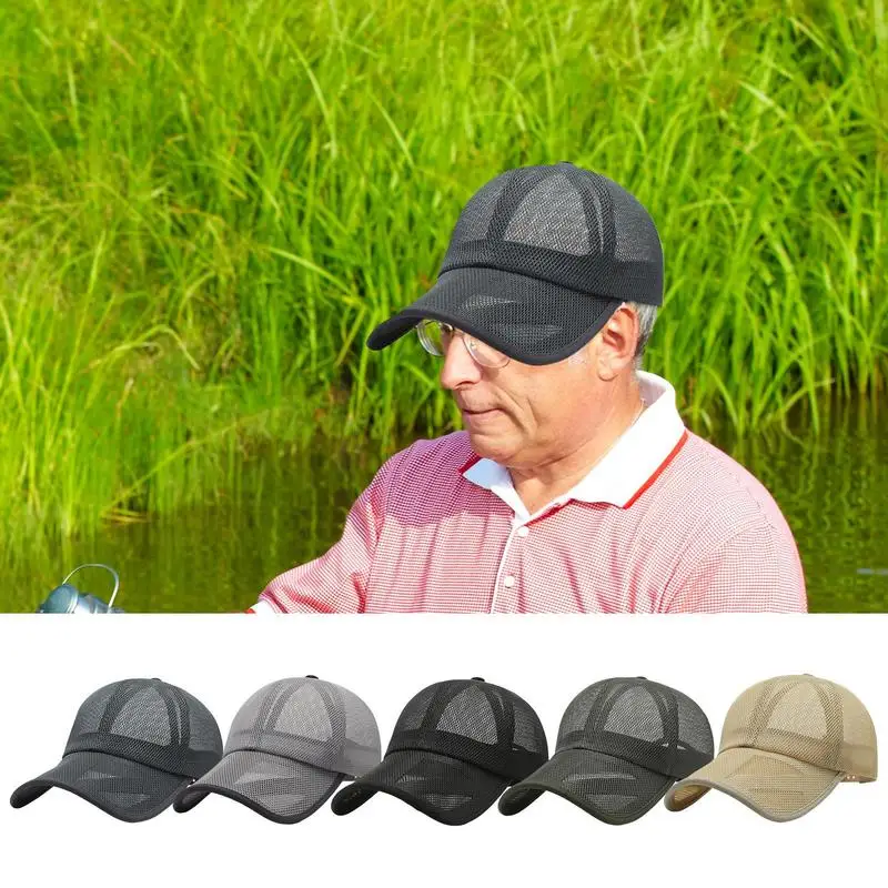 Mesh Baseball Caps Men Women Breathable Dad Hat Quick Dry Adjustable Outdoor Trucker Hip Hop Caps