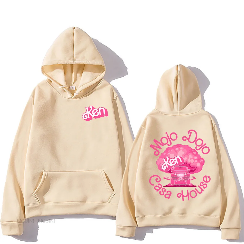 Sudaderas con capucha rosas de Barbenheimer Kenough Kenergy, sudadera Ken Mojo Dojo Casa House, jerséis con estampado gráfico de dibujos animados