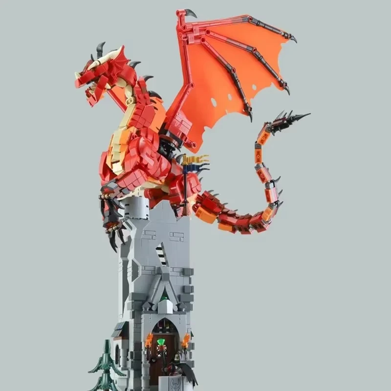 Large scale street view MOC building blocks Red Dragon Legend building blocks house building block assembly toys holiday gifts