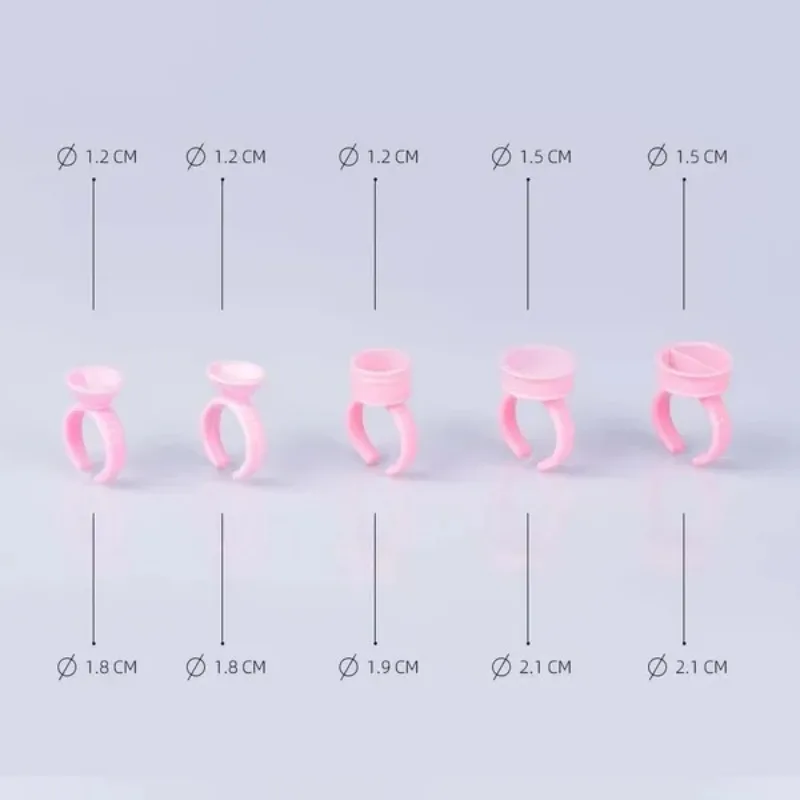 100 Pcs Disposable Mini Tattoo Ink Cups for Eyelash Extension Glue Makeup Tools Supplies