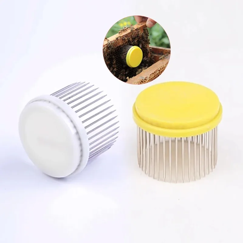 

Stainless Steel Round Needle-Type Beekeeping Tools Anti-Escape Device for Bees Queen Cage Bee Isolation Cage Queen Vessel