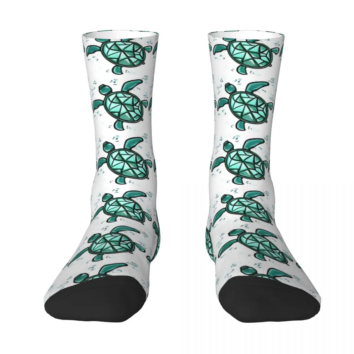 Women Men Socks Sea Turtle Green Animal Stockings Winter Vintage Warm Soft Socks Printed Running Sports Anti Skid Socks