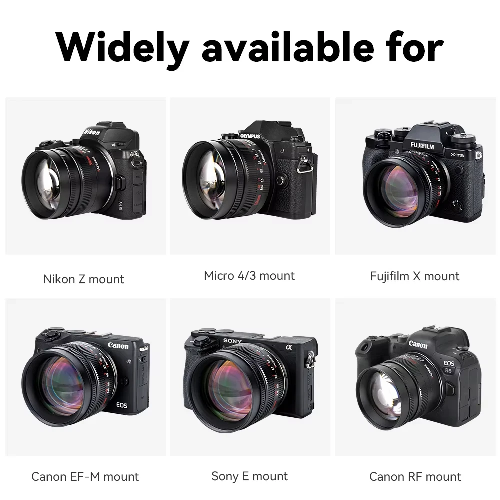 7artisans 50 мм F0.95 с большой диафрагмой APS-C и ручной опорной линзой для Lumix G85 Olympus и Panasonic M4/3 E-PL1/E-PL2 E-M10 GH1/GH2
