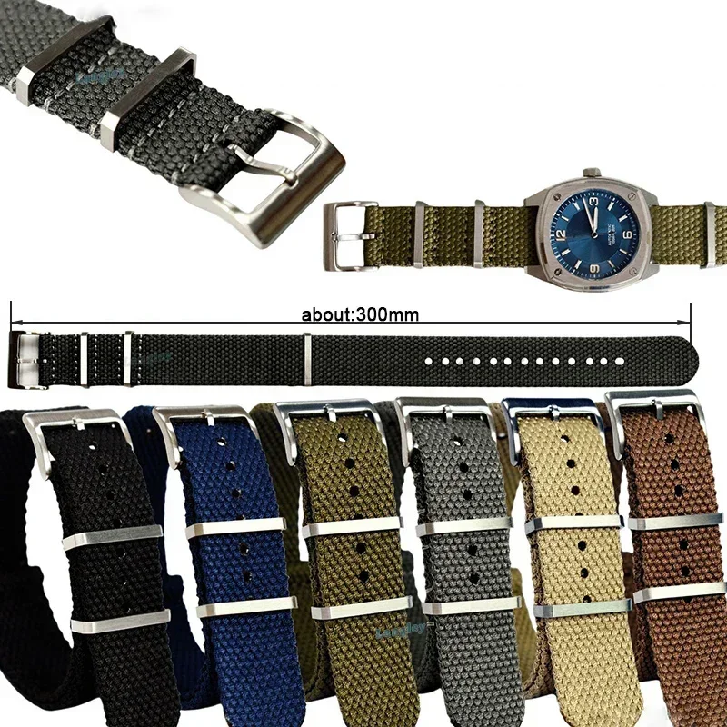 عالية الجودة النايلون القطن حزام لينة حزام الساعات ل Seiko جديلة معصمه 20 مللي متر 22 مللي متر الرياضة الرجعية سوار لهواوي ساعة Gt2/Gt3 #3