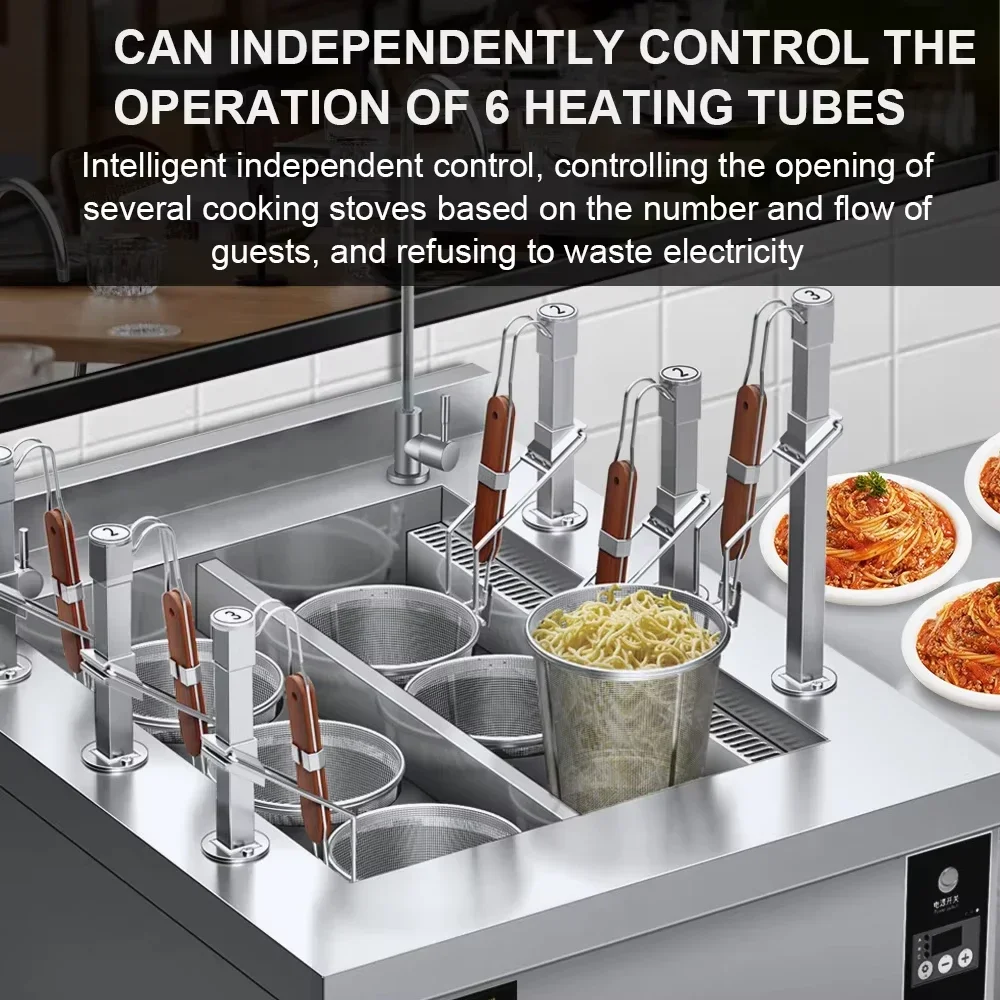 

hot saleAutomatic Lifting Electric Noodle Machine Pasta Pot Automatic Lifting Boiler Kitchen Equipment Commercial Noodle Machine