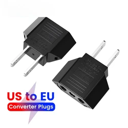 US To EU Converter Plugs US America To EU European Power Adapter Travel Converter 4.0mm American To Europe Plug Adapter