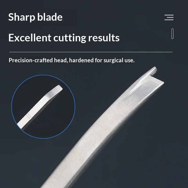 Stainless Steel Round-Handled Nasal Bone Chisel, Rhinoplasty Instrument, Nasal Bone Chisel, Spatula-Style Bone Chisel