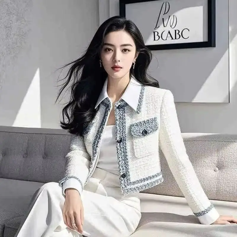 

Модная женская короткая куртка 2022, осенняя темпераментная корейская элегантная свободная женская верхняя одежда, удобное женское пальто