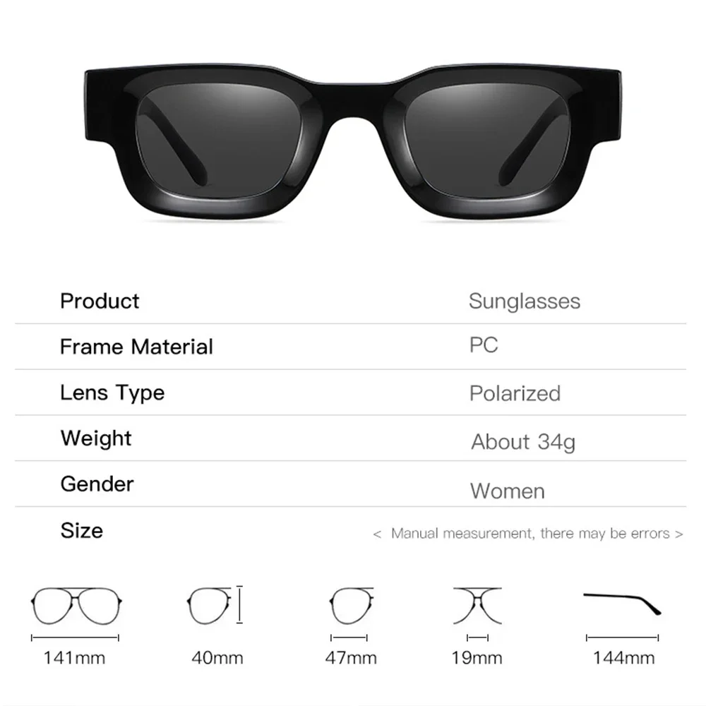 JNPCXI الاستقطاب Ins شعبية موضة صغيرة مربع النظارات الشمسية النساء ريترو فاسق ظلال الرجال تتجه نظارات شمسية UV400