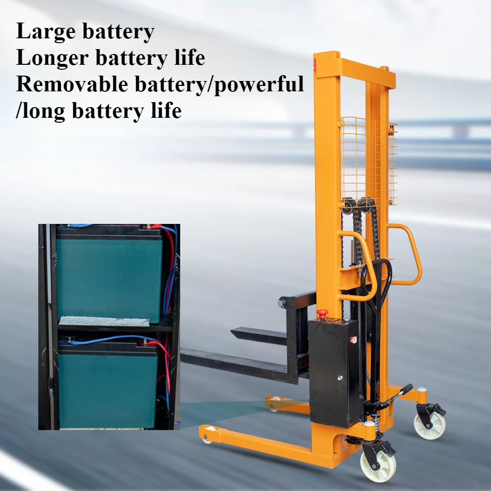 آلة رفع المواد المتنقلة 1-3 طن رافعة شوكية يدوية مكدس البليت الهيدروليكي