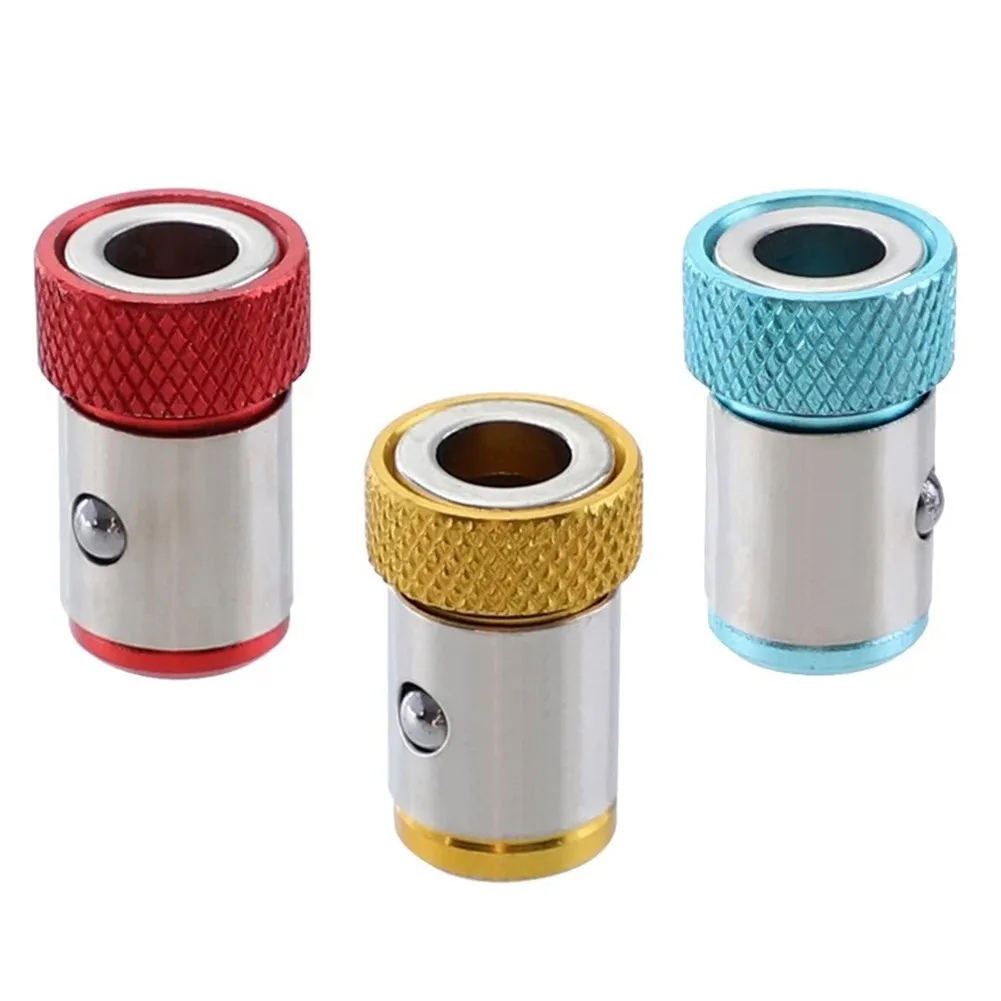 3pc Magnetic Bit Holder Alloy Electric Magnetic Ring Screwdriver Bit Head Anti-Corrosion Strong Magnetizer Drill Head Hand Tools