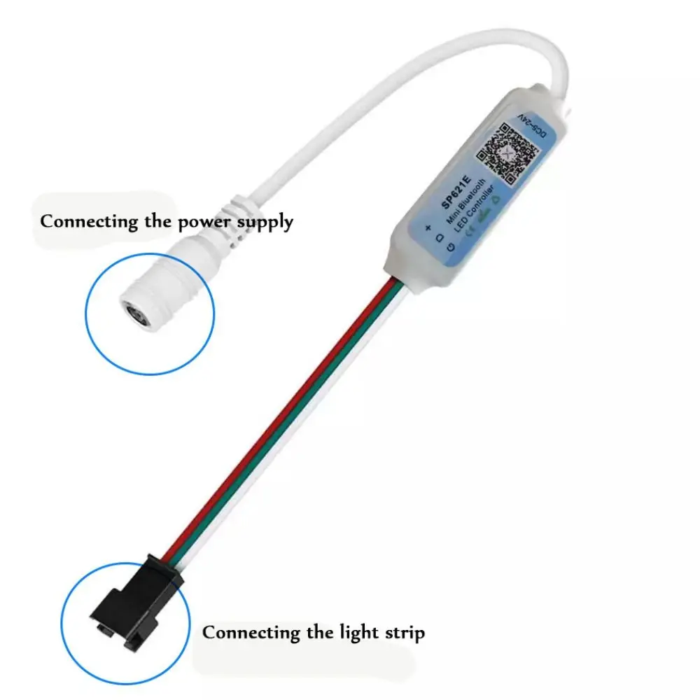 Piexls Music Bluetooth App Controller Addressable DC5-24V Light Controller 3 PIN SP621E for WS2812B WS2811