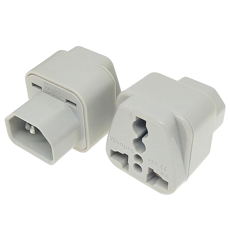 Universal to IEC320- C14 Male Plug Adapter Converter AC250V 10A Wonpro WA-320