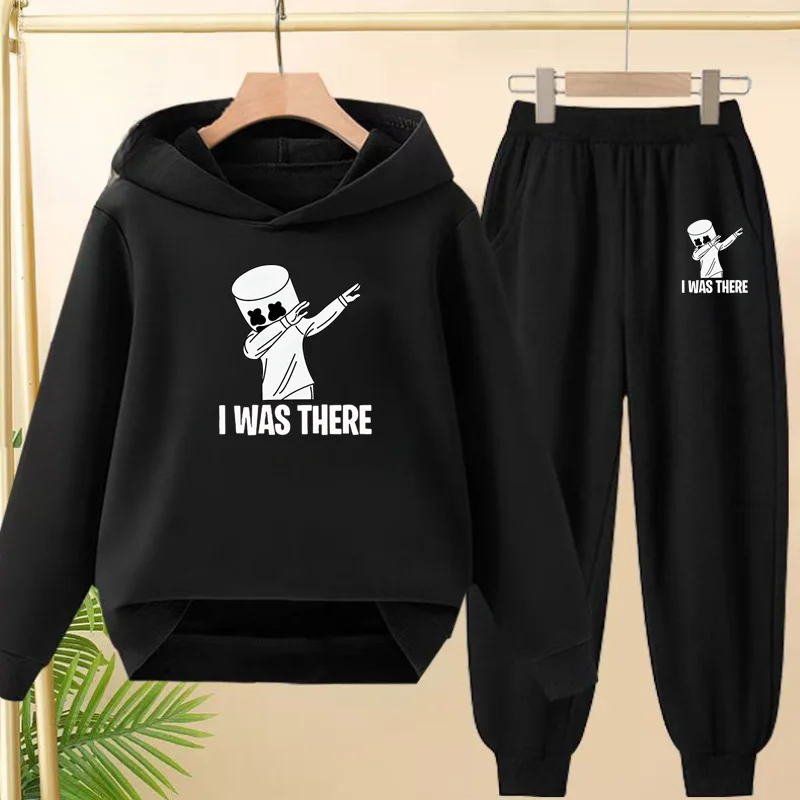 

Boy Girl Children 3-12 Age 2 Piece Set Leisure Letter Print Outerwear Hoodie+Trousers Pullover Hooded Autumn Winter Sportswear
