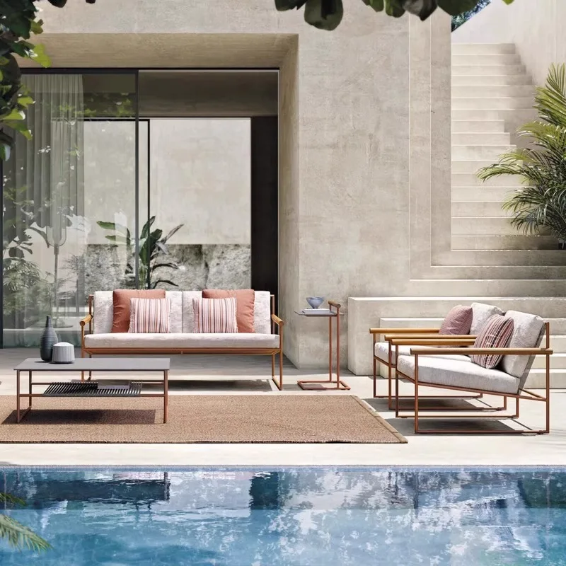 Restaurant Rattan sofa Leisure terrace Coffee shop furniture