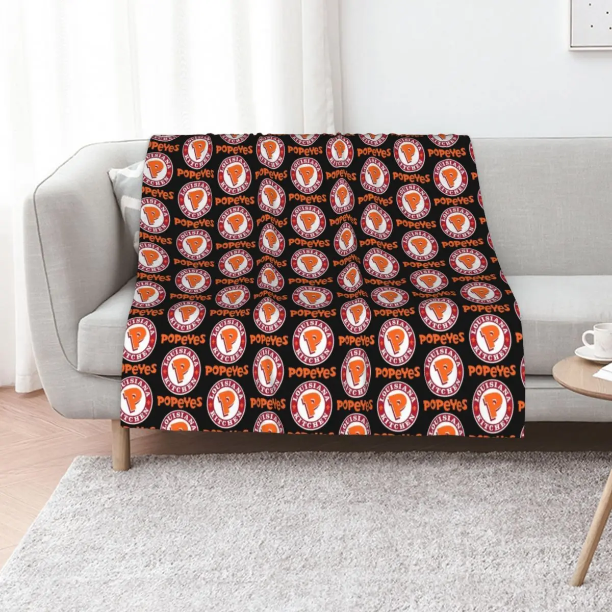 

Louisiana Kitchen Popeyes Classic Logos Throw Blanket Moving Polar Camping Bed linens Blankets