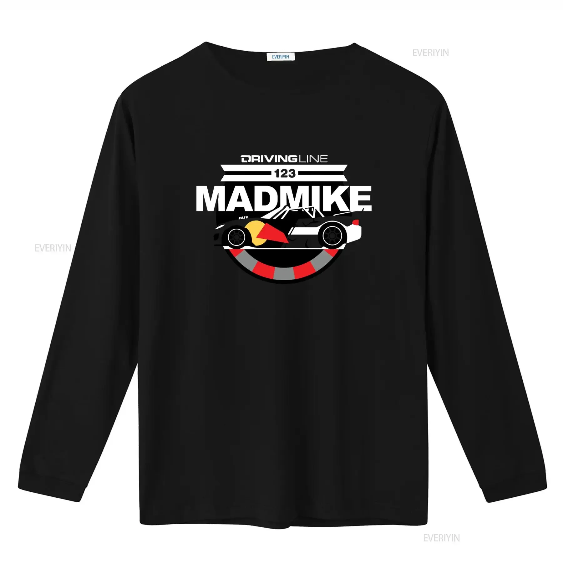 Driving Line 123 Mad Mike Stylish Car Print Men s Medium T Shirt vintage Washed streetwear homme Top For Everyday Wear Unisex