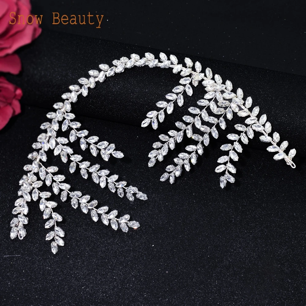 A506 Crystal Bridal Headwear Diamond Bridesmaid Headband Princess Crown Bridal Headpiece Women Tiara Wedding Hair Accessories