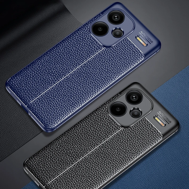 For Redmi Note 13 Pro Plus Case Redmi Note 13 Pro+ Cover Shockproof TPU Soft Leather Phone Funda Bumper Redmi Note 13 Pro Plus