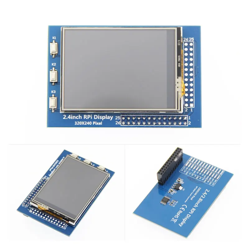 Monitor 2.4 inci Raspberry Pi, layar sentuh tampilan TFT resolusi 320x240 untuk Raspberry Pi 3B +/4B