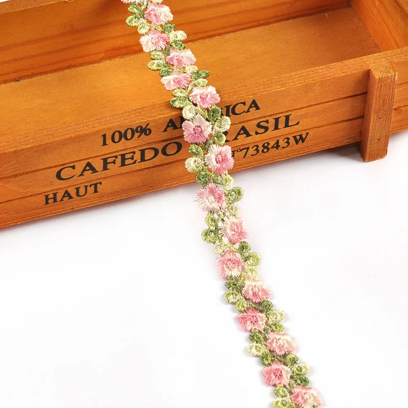 1yard 2cm Flower Trim Lace Ribbons For Gift Wrapping DIY Crafts Sewing Accessories Wedding Dress Party Decor Handmade Materials