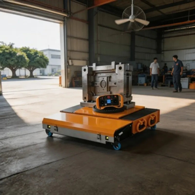 Remote Control Electric Tank Transporter 25T Omni Wheels Heavy Load Cargo Mover Trolley for Factory Warehouse Handling Use