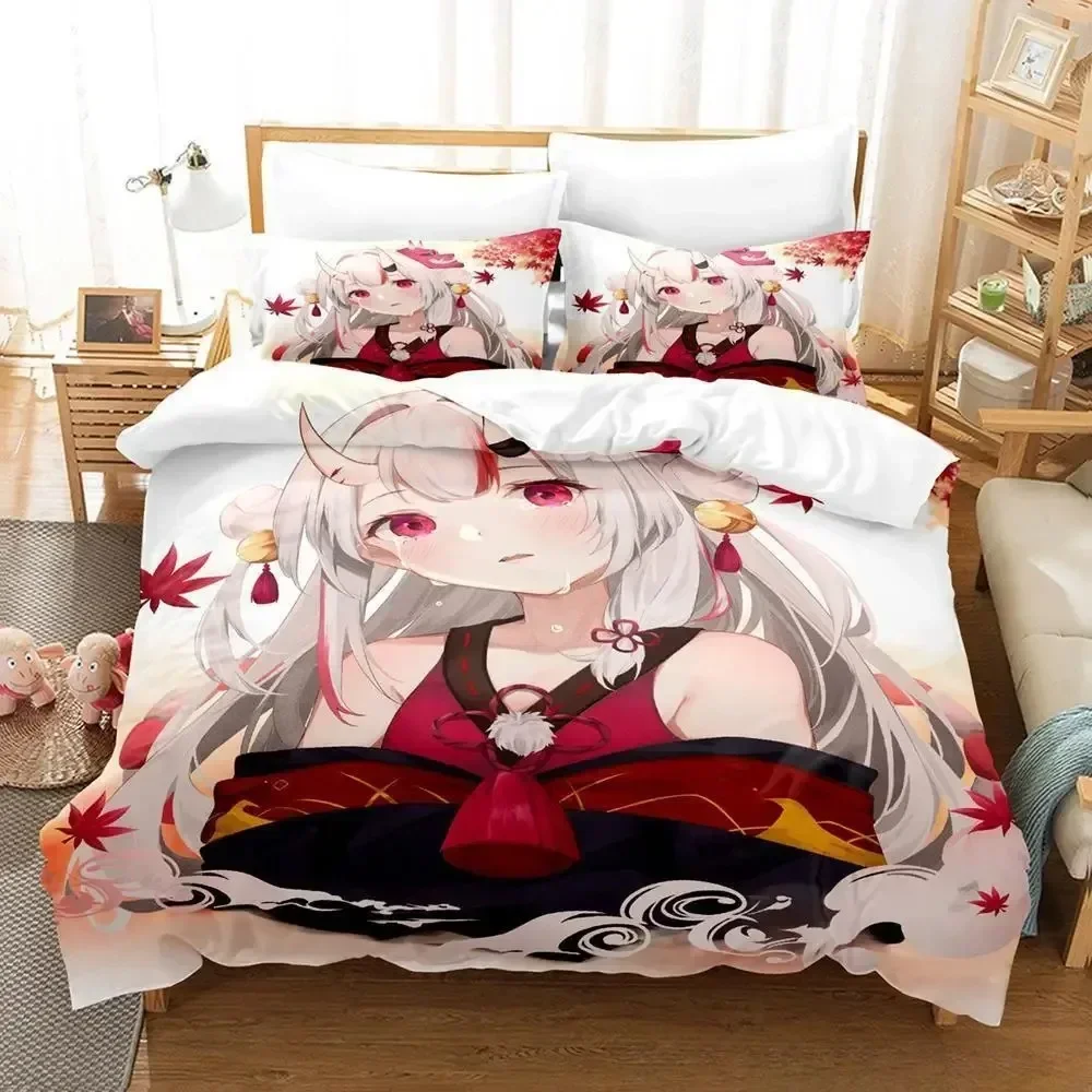 

Kawaii Nakiri Ayame 3D Print Anime Bed Printed Duvet Cover Pillowcase Bedding Set Linen Sheet Quilt Cover Full Queen King Size