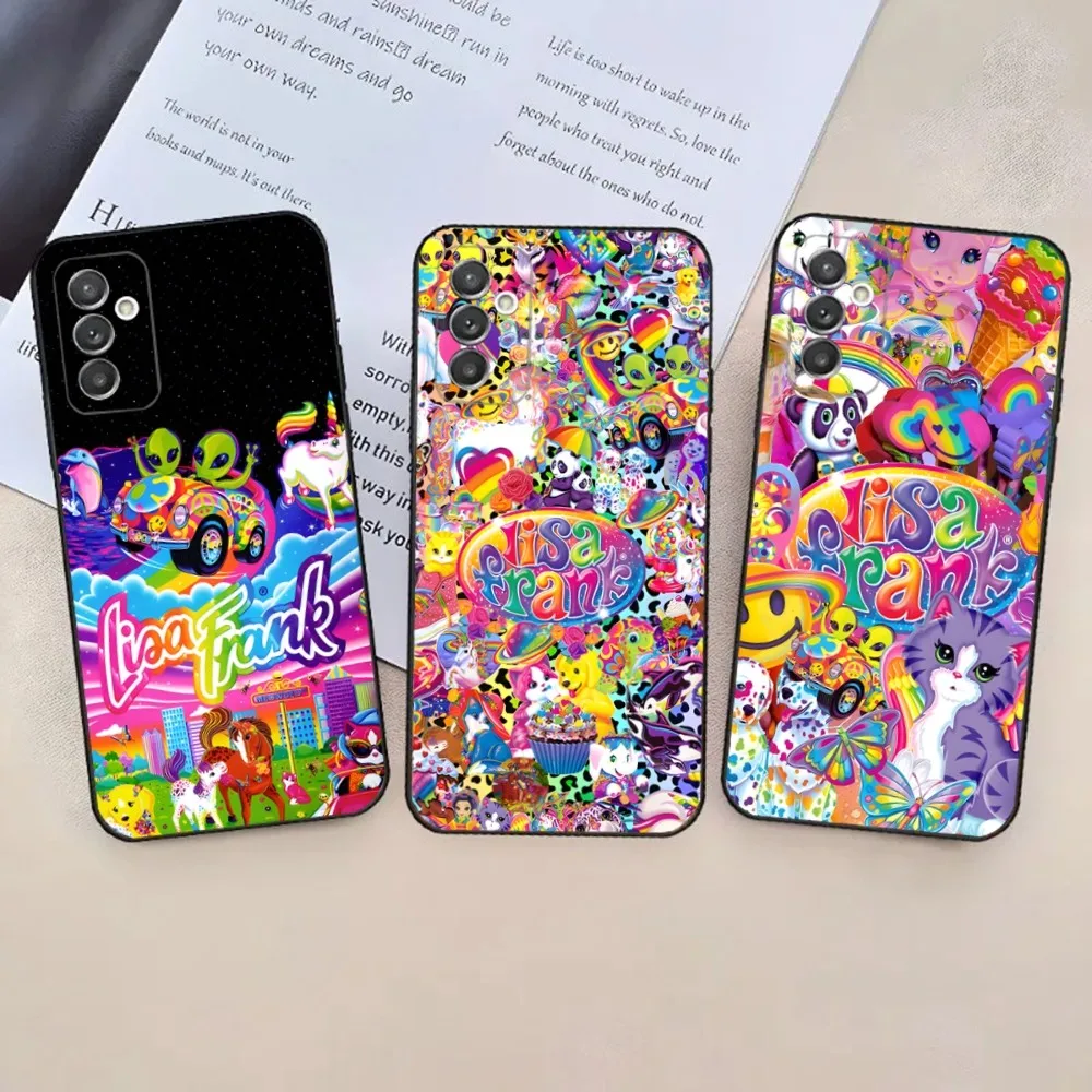 

Fashion Lisa Frank Tiger Cat Phone Case For Samsung Galaxy A20,A21s,A22,A31,A32,A52,A53,A72,73,A80,A91 Soft Black Phone Cover