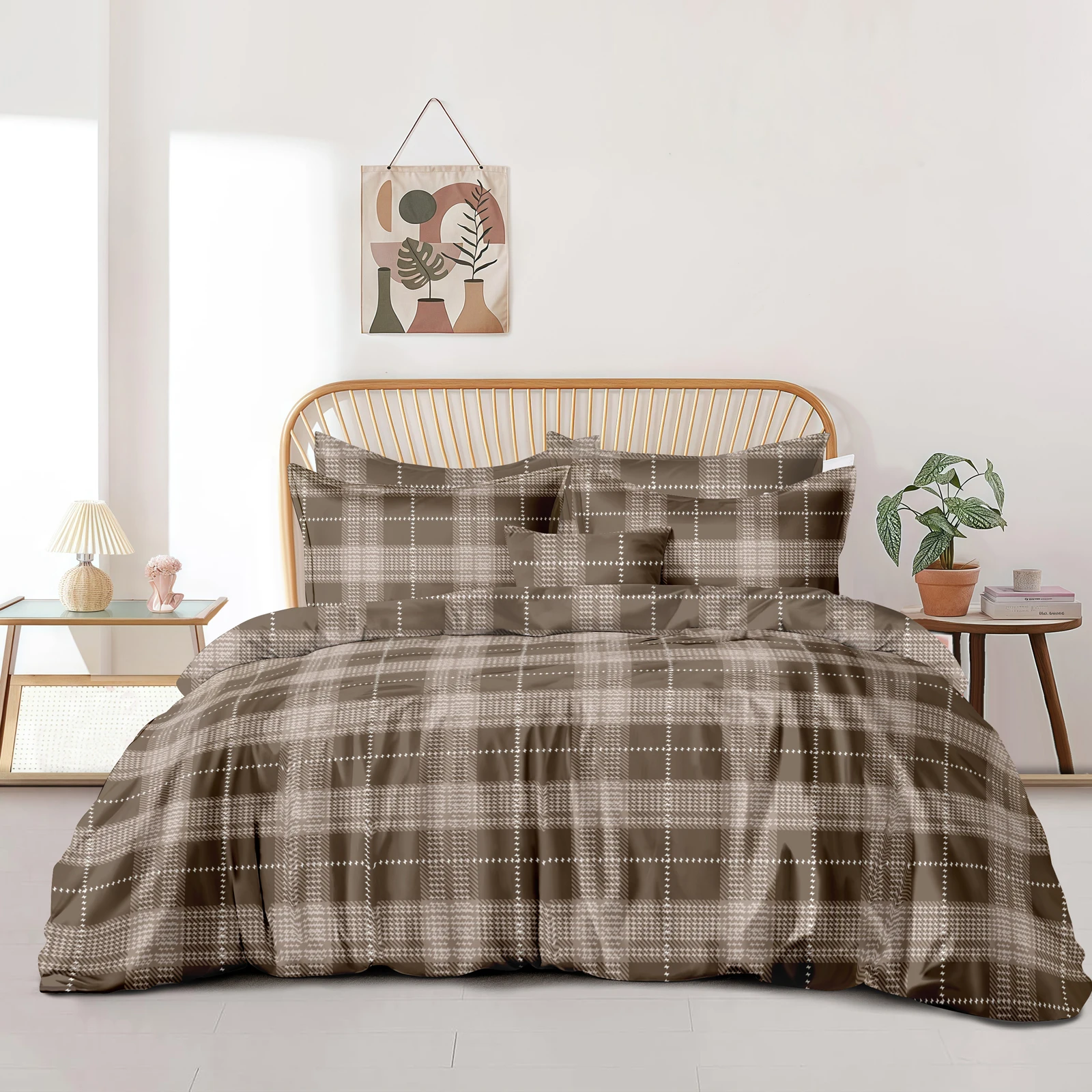 Gray and White Striped Printed - Duvet Insert White review and price
