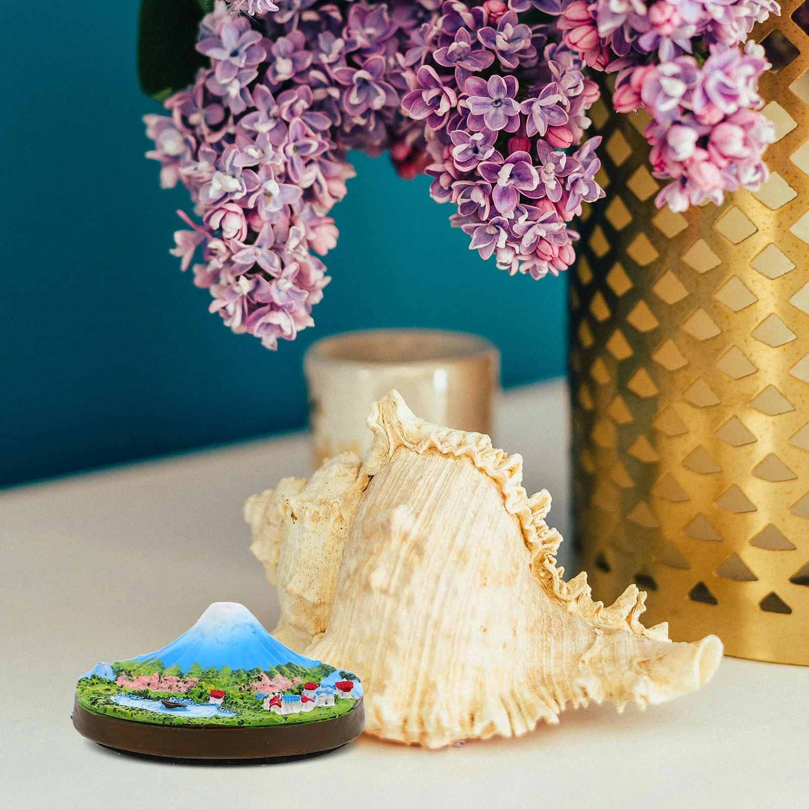 

H crafted Mini Statue Home Decor Living Room Table Sculpture Realistic Design Compact nament Micro L Mini