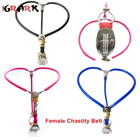 Unsichtbare weibliche abschließbare Keuschheitsgürtel Edelstahl Vagina schützen Gerät BDSM Zurückhaltung Hosen Anus Loch Sexspielzeug für Frauen