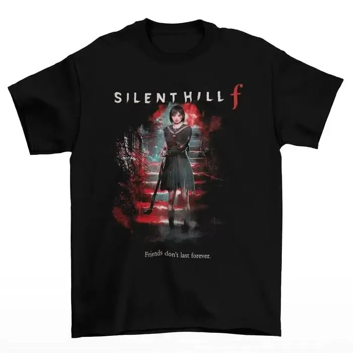 

Silent Hill F Horror Game Graphic Printed T-shirt Gaming Lover Unisex T Shirt Vintage Men Women Cotton Tee Harajuku Y2k Tops