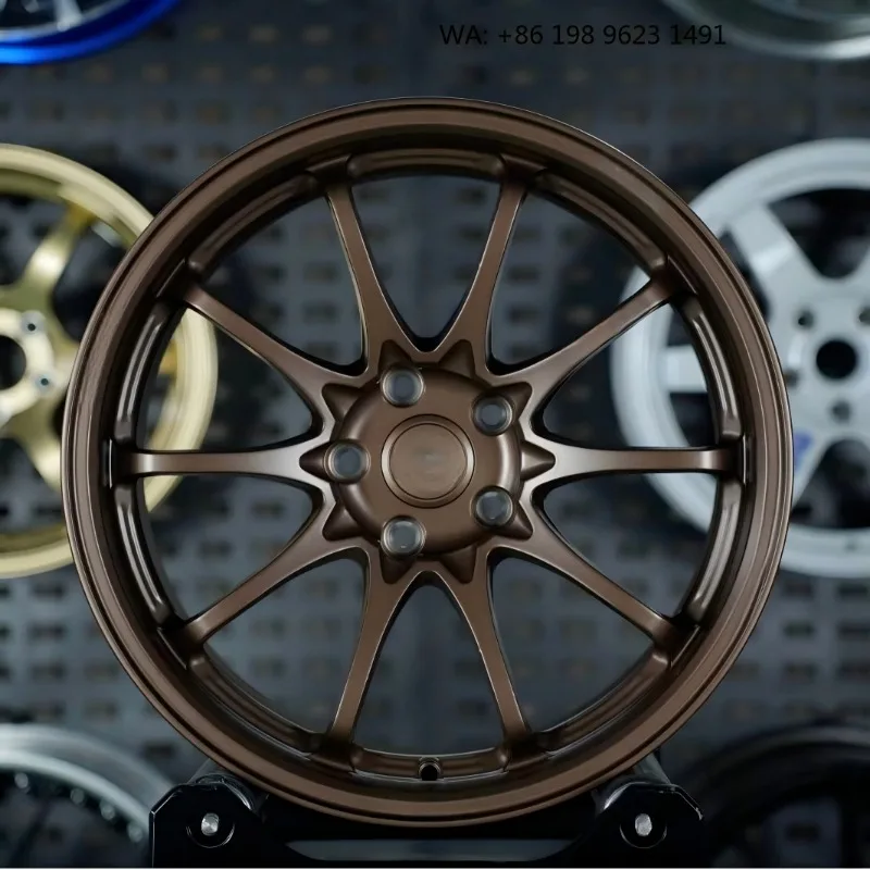 High end customized wheel hub Multiple  Inch deep concave forged alloy rims, 5x3 PCD gold polished finish, single piece sporty
