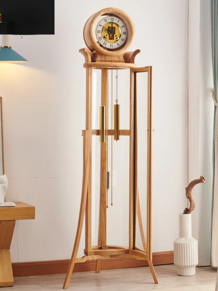 Mechanical Floor Clock Living Room European Style Villa Large Clock Chinese Retro Vertical Pendulum Clock